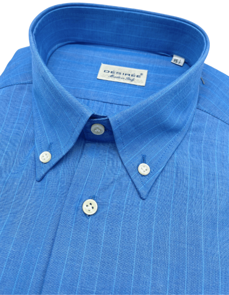 Regular fit shirt in cotton Fil a Fil Button-down Collar