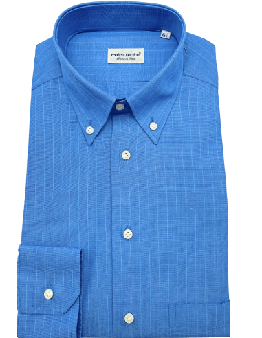 Regular fit shirt in cotton Fil a Fil...