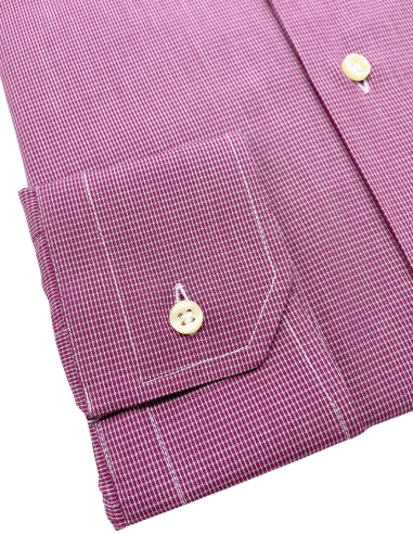 Regular fit Bordeaux checked shirt,...