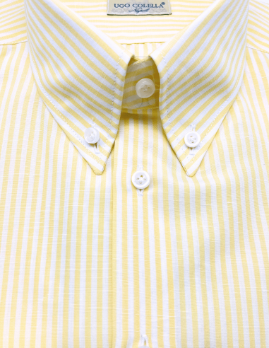 Camicia Regular fit in Lino, collo...