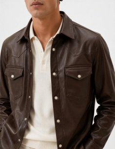 Camicia overshirt in vera... 2