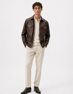 Camicia overshirt in vera...