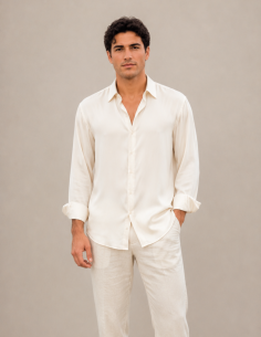Camicia in pura seta uomo
